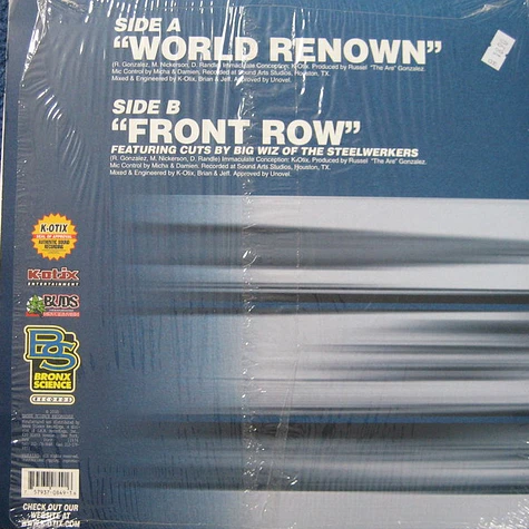 K-Otix - World Renown / Front Row