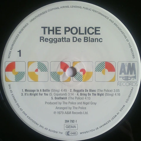 The Police - Reggatta De Blanc