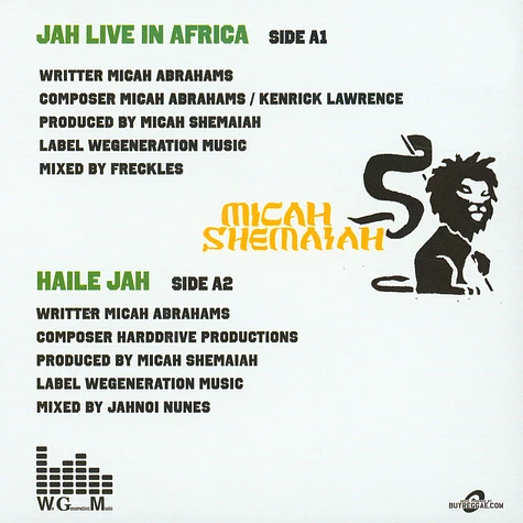 Micah Shemaiah - Jah Live In Africa / Haile Jah