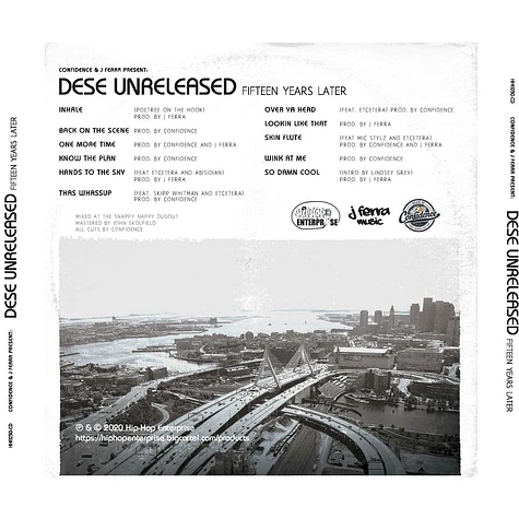 Confidence & J Ferra Present Dese - Unreleased (15 Years Later)
