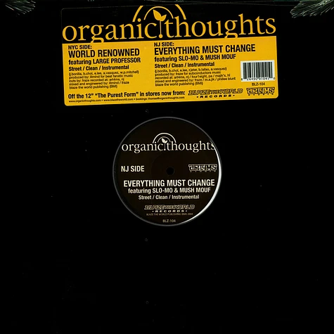 Organic Thoughts - World Renowned / Everything Must Change