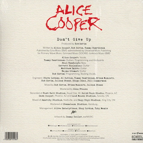 Alice Cooper - Don't Give Up Picture Disc Edition