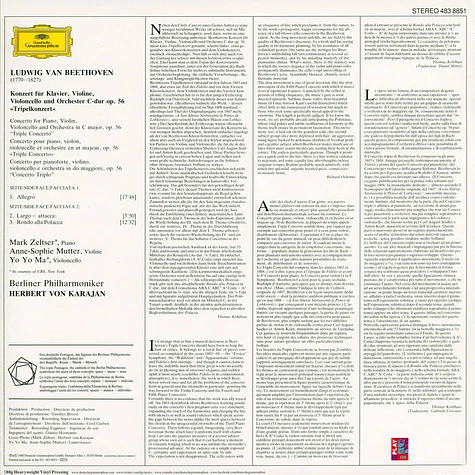 Anne-Sophie Mutter / Yo-Yo Ma / Karajan - Beethoven: Triple Concerto In C Major, Op.56