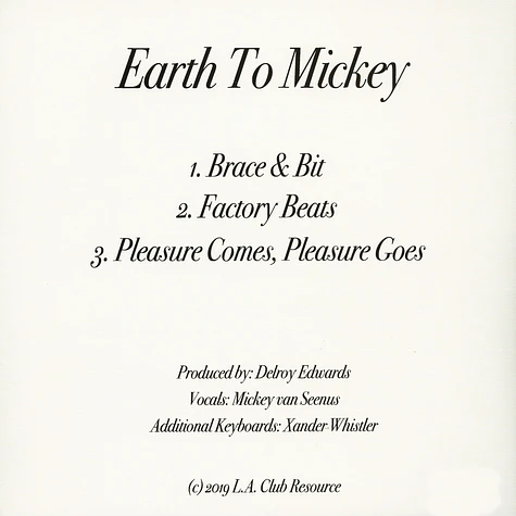 Earth To Mickey (Delroy Edwards) - Brace & Biut