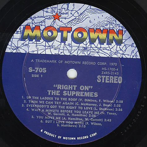 The Supremes - Right On