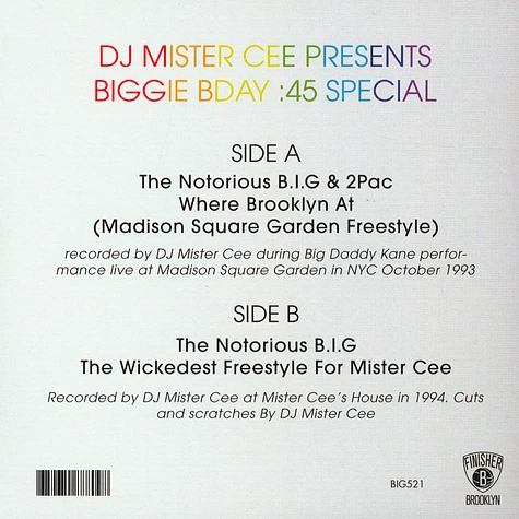 The Notorious B.I.G. - Where Brooklyn At? Msg Freestyle Feat. 2pac / The Wickedest Freestyle For Mister Cee