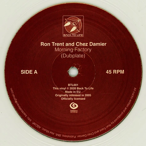 Ron Trent And Chez Damier - Morning Factory (Dubplate)