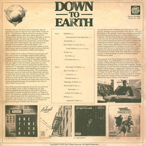 Phoniks - Down To Earth Green Vinyl Edition