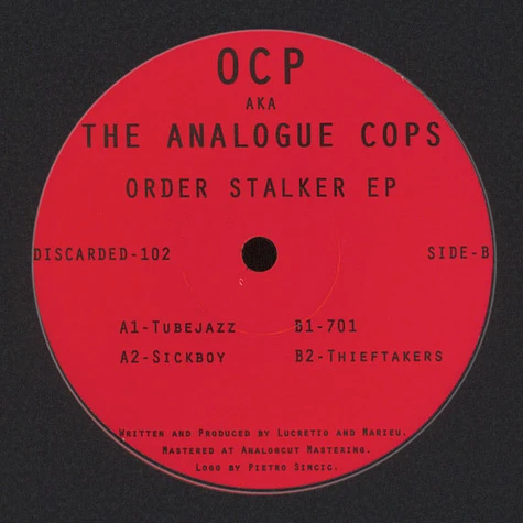 OCP aka The Analogue Cops - Order Stalker EP