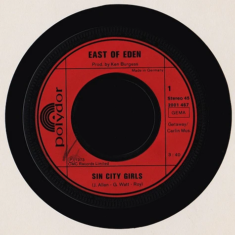 East Of Eden - Sin City Girls