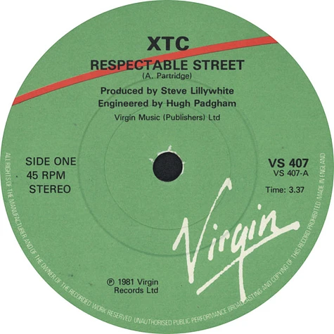XTC - Respectable Street