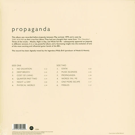 The Sound - Propaganda Clear Vinyl Edition