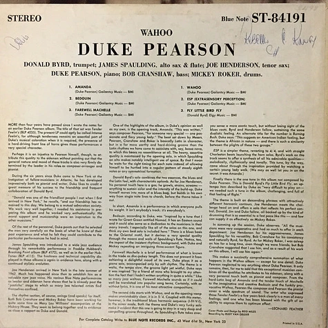 Duke Pearson - Wahoo