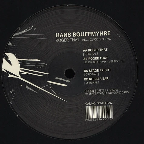 Hans Bouffmyhre - Roger That
