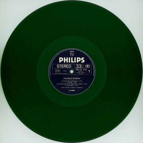 Le Orme - Felona E Sorona Italian Version Green Vinyl Edition