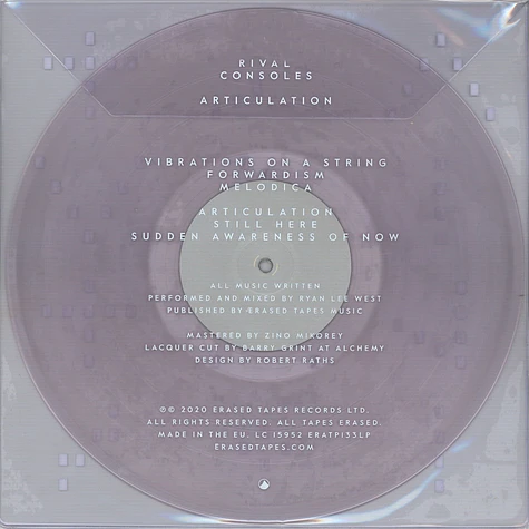 Rival Consoles - Articulation Clear Vinyl Edition