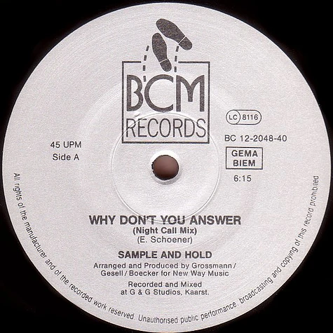 Sample & Hold - Why Don't You Answer?