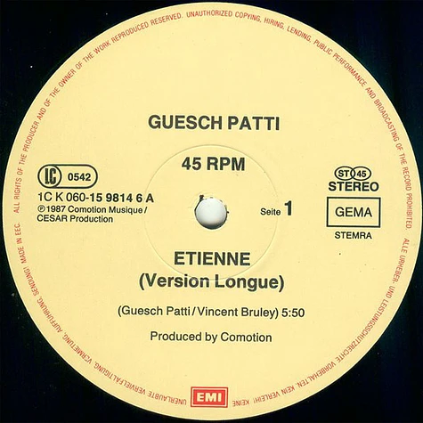 Guesch Patti - Etienne