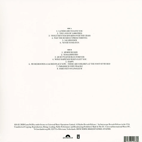 Lana Del Rey - Violet Bent Backwards Over The Grass Black Vinyl Edition