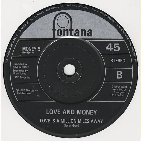 Love And Money - Halleluiah Man