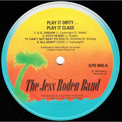 The Jess Roden Band - Play It Dirty . . Play It Class