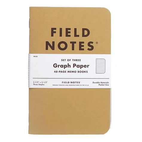 Field Notes - Original Kraft Graph Paper 3-Pack