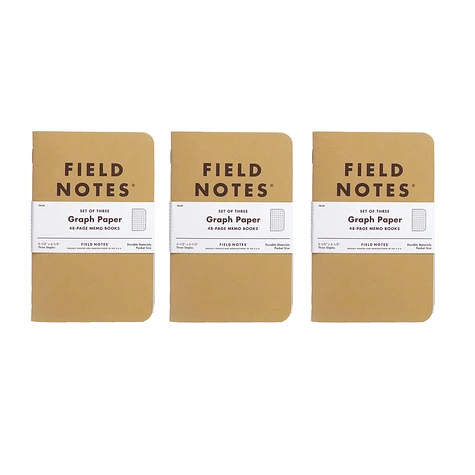 Field Notes - Original Kraft Graph Paper 3-Pack