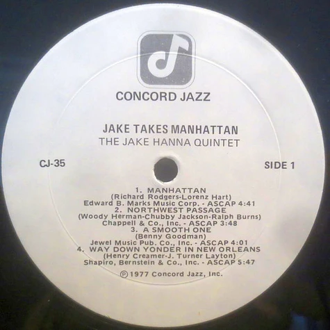 The Jake Hanna Quintet - Jake Takes Manhattan