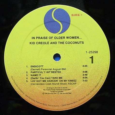 Kid Creole And The Coconuts - In Praise Of Older Women And Other Crimes