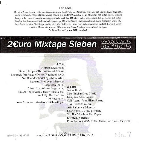 DJ MVP - 2 €uro Mixtape Sieben