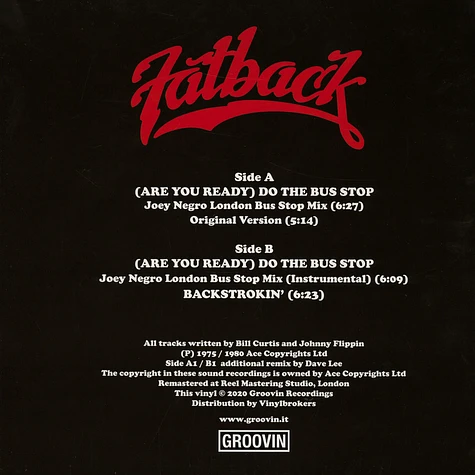 The Fatback Band - (Are You Ready) Do The Bus Stop Dave Lee Remixes