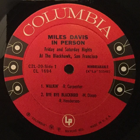 Miles Davis - In Person Friday And Saturday Nights At The Blackhawk, San Francisco