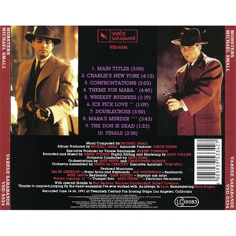 Michael Small - Mobsters (Original Motion Picture Soundtrack)