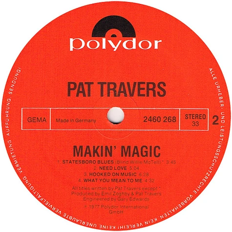 Pat Travers - Makin' Magic
