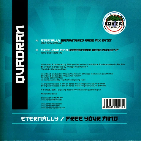 Quadran - Eternally / Free Your Mind Transparent Blue Vinyl Edition