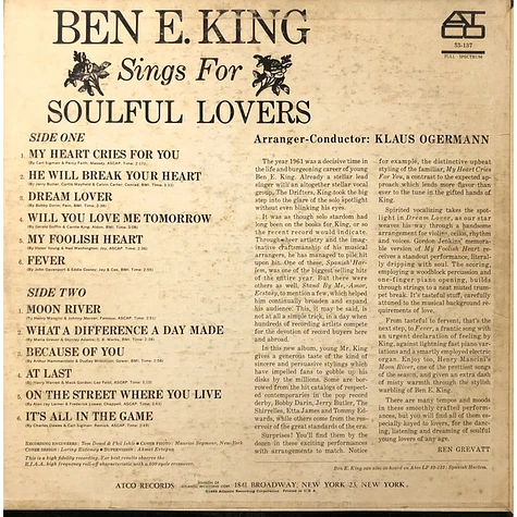 Ben E. King - Ben E. King Sings For Soulful Lovers
