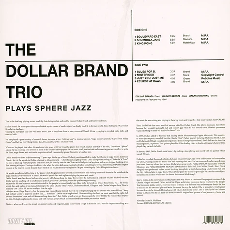 Dollar Brand - Plays Sphere Jazz