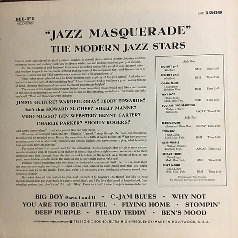 The Modern Jazz Stars - Jazz Masquerade