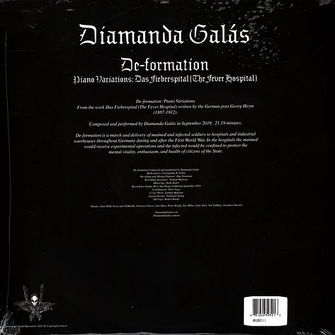 Diamanda Galás - De-Formation: Piano Variations