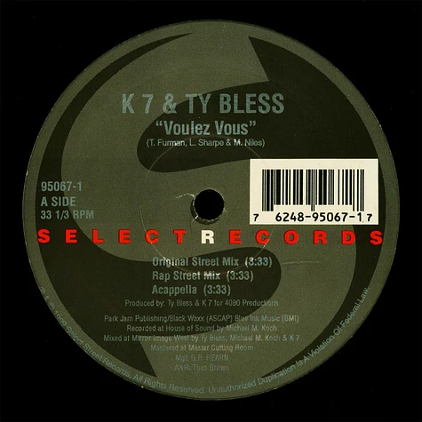 K7 & Ty Bless - Voulez Vous