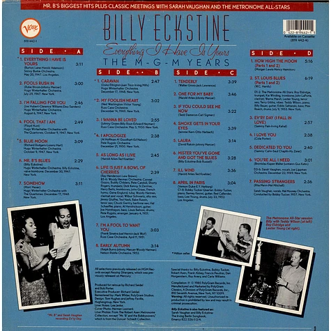 Billy Eckstine - Everything I Have Is Yours (The M-G-M Years)
