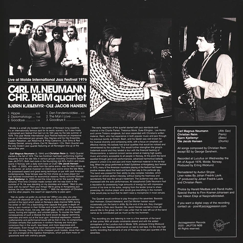 Carl M. Neumann / Christian Reim Quartet - Live At Molde International Jazz Festival 1976