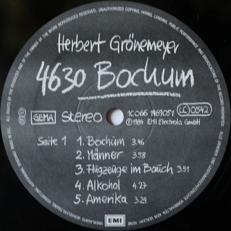 Herbert Grönemeyer - 4630 Bochum