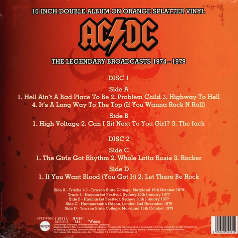AC/DC - A Long Way To The Top Splatter Vinyl Edition