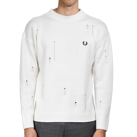 Fred Perry x Casely-Hayford - Distressed Knit Crew Neck Sweater