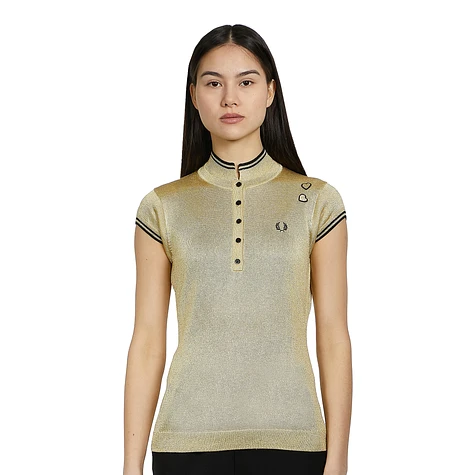 Fred Perry x Amy Winehouse Foundation - Metallic Knitted Shirt