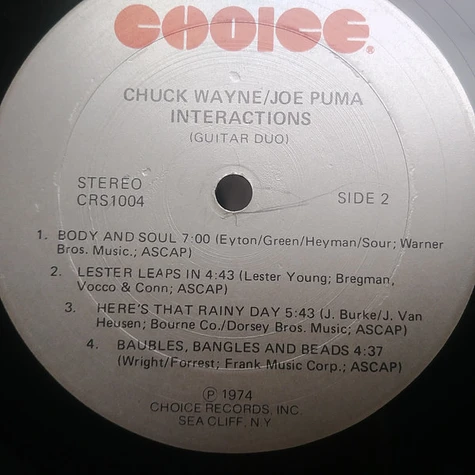 Chuck Wayne / Joe Puma - Interactions