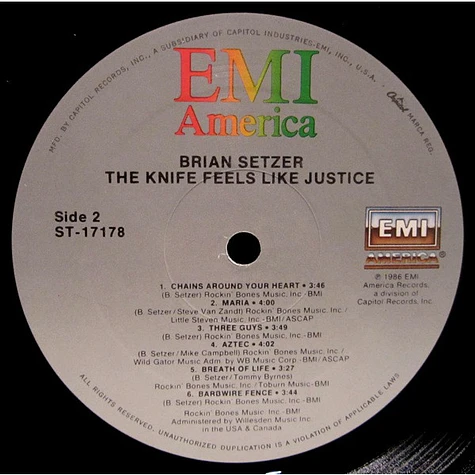 Brian Setzer - The Knife Feels Like Justice