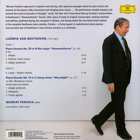 Murray Perahia - Beethoven: Piano Sonatas Hammerklavier & Moonlight
