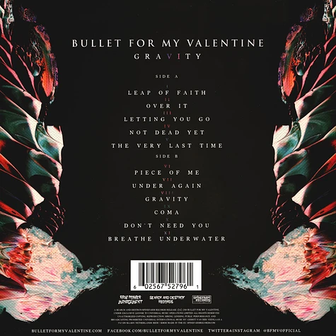 Bullet For My Valentine - Gravity Limited Green & Black Vinyl Edition